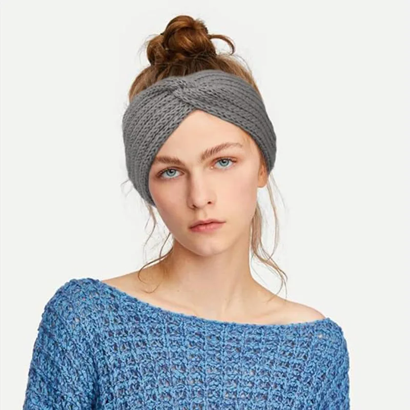 Удобные трикотажные повязки на голову из полиэстера