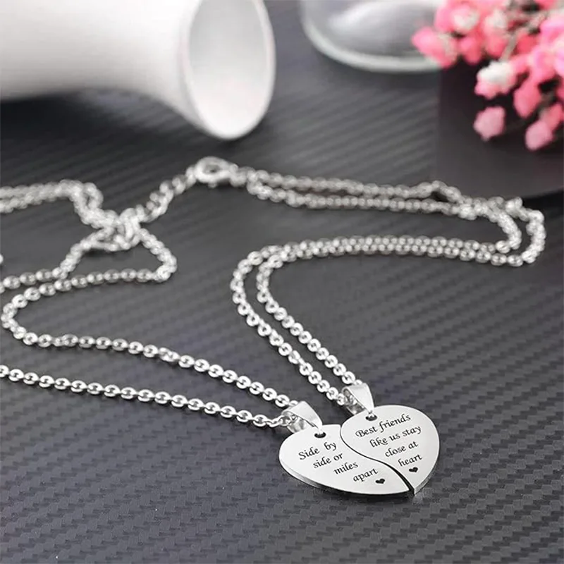 Ожерелье дружбы для девочек-подростков из нержавеющей стали