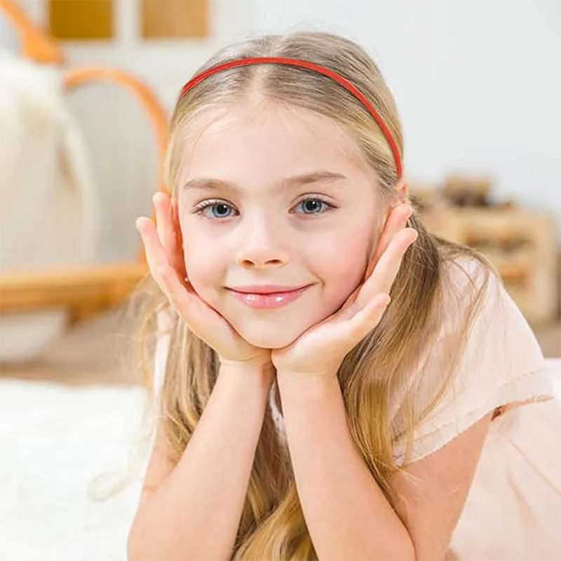 Легкие узкие металлические повязки на голову для девочек