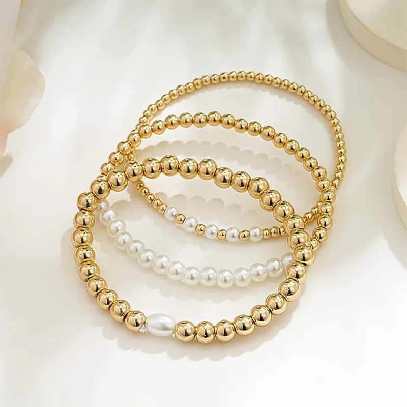 Женские браслеты с жемчугом и бусинами