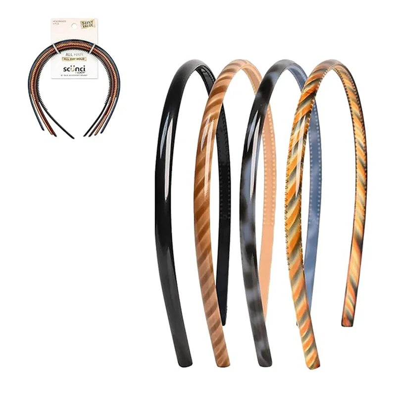 Стильные удобные пластиковые повязки на голову с поворотным принтом