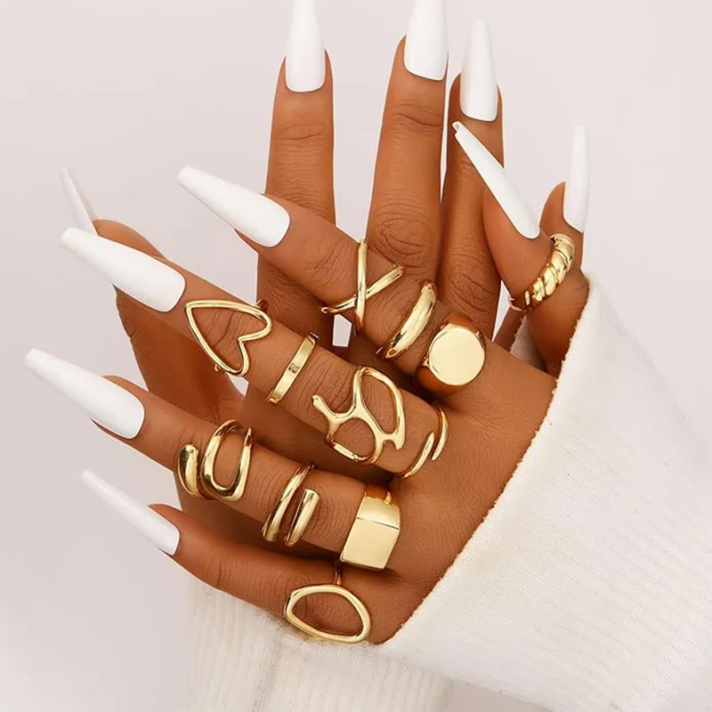 Женское модное кольцо из настоящего золота